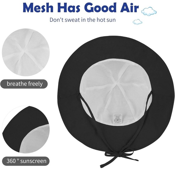 Kids' Black and White Bear Ear Disney Sun Hats - Picture 2 of 6